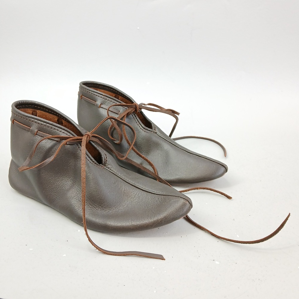 Medieval Leather Turnshoes Womens 36 Brown Renaissance LARP SCA Cosplay